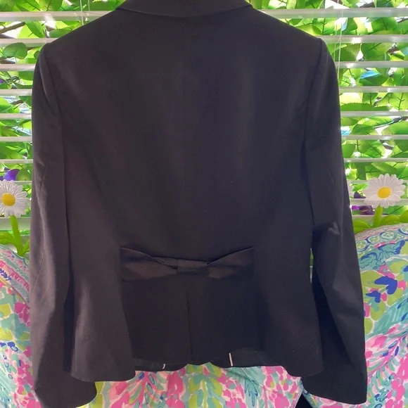 White House Black Market fancy tuxedo style black jacket - Picture 5 of 8